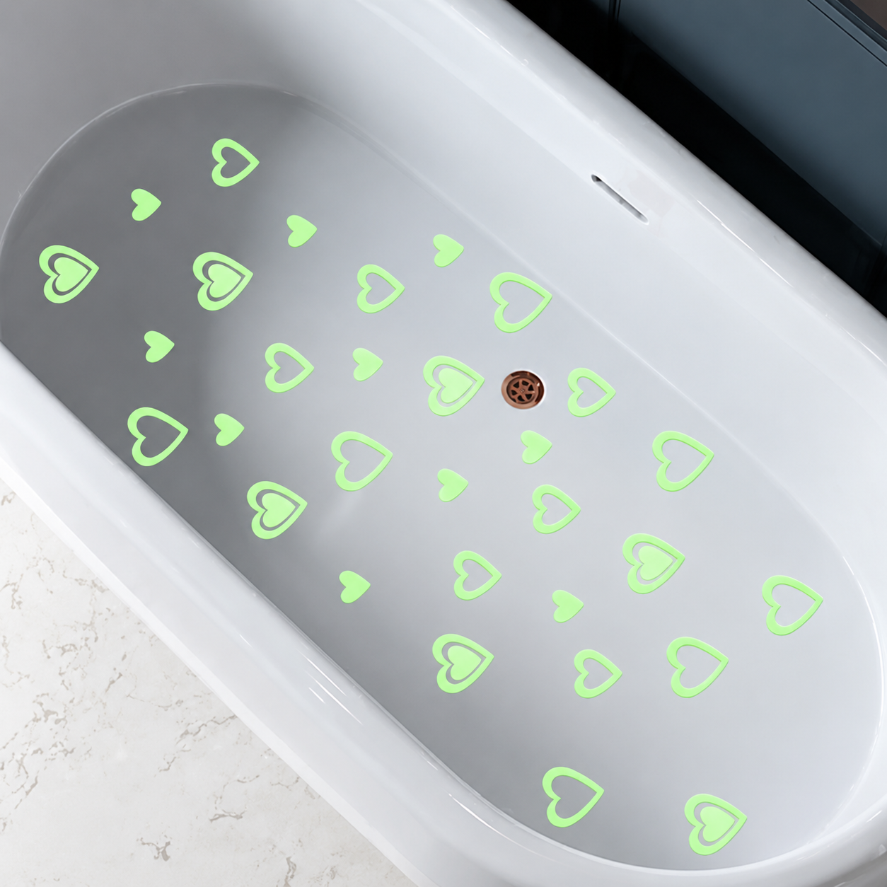 Heart-Shaped Anti-Slip Bathroom Sticker