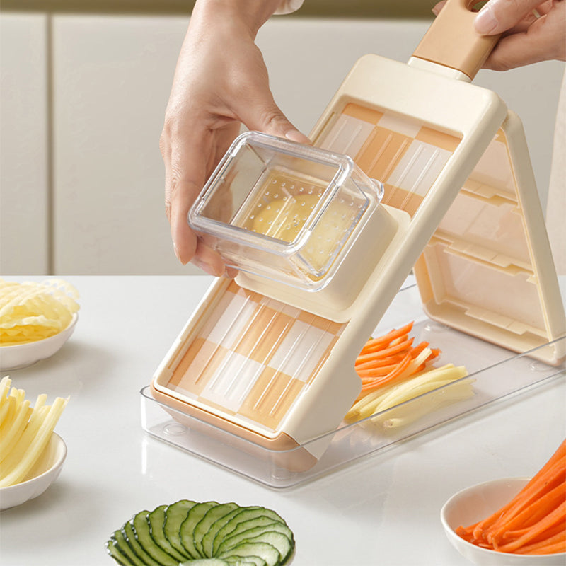 4-in-1 Foldable Vegetable Slicer with Hidden Blade Storage