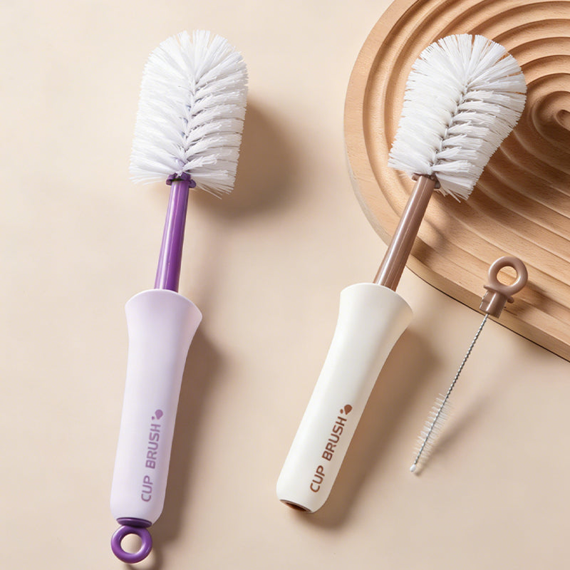 Long Handle Cup Brush – Sponge Head & Straw Brush
