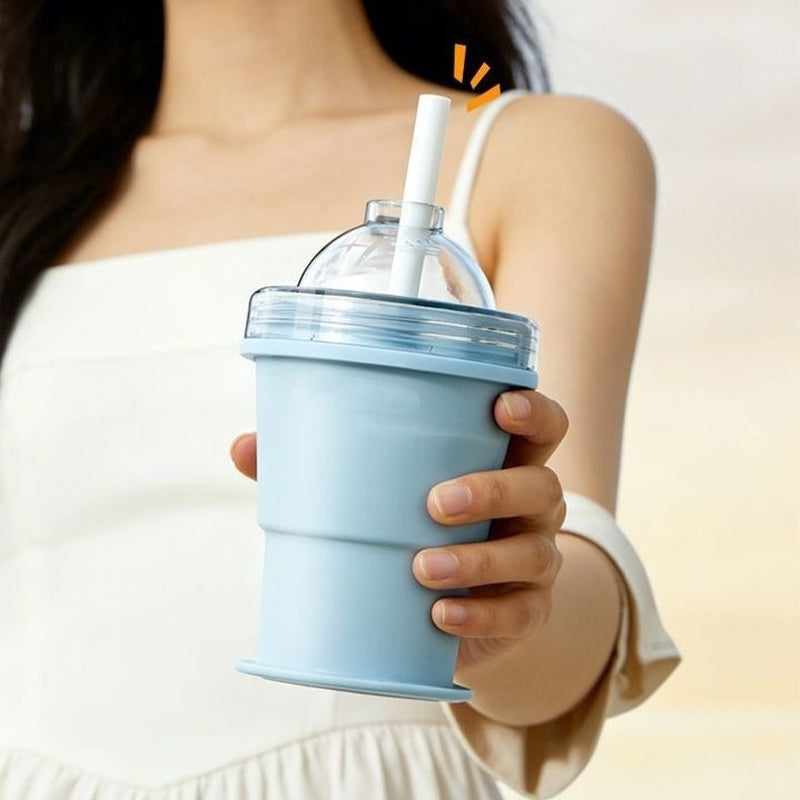 Foldable Ice Ball Cup – 2-in-1 Ice Maker & Drinking Bottle