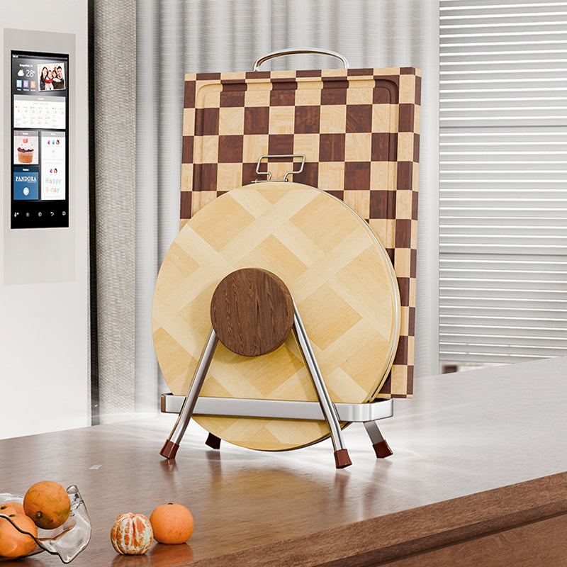 Beech Wood Cutting Board Rack with Rust-Resistant Frame