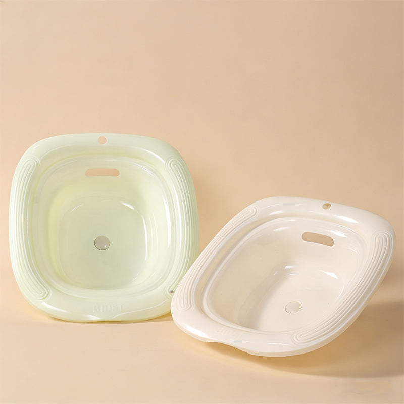 Anti-Overflow Sitz Bath with Built-in Pop-Up Drain Plug
