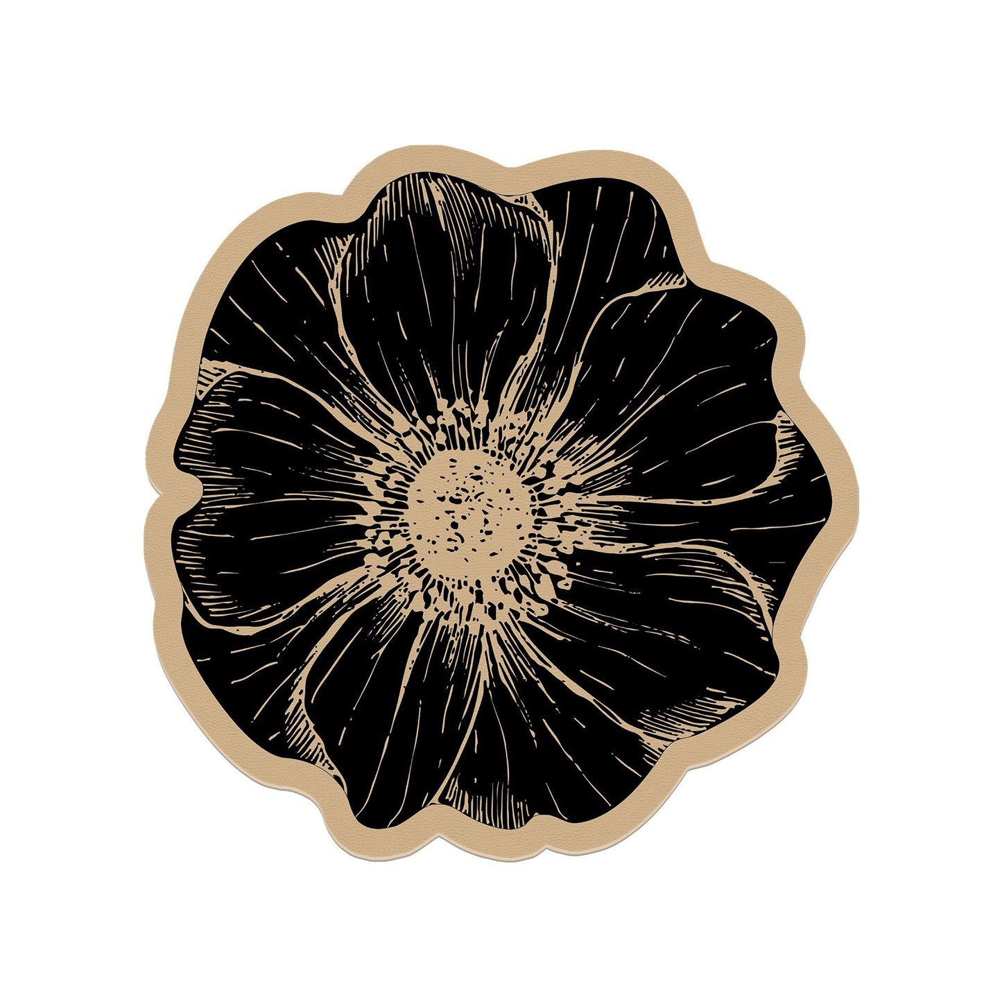 Rose-pattern Water Draining Mat