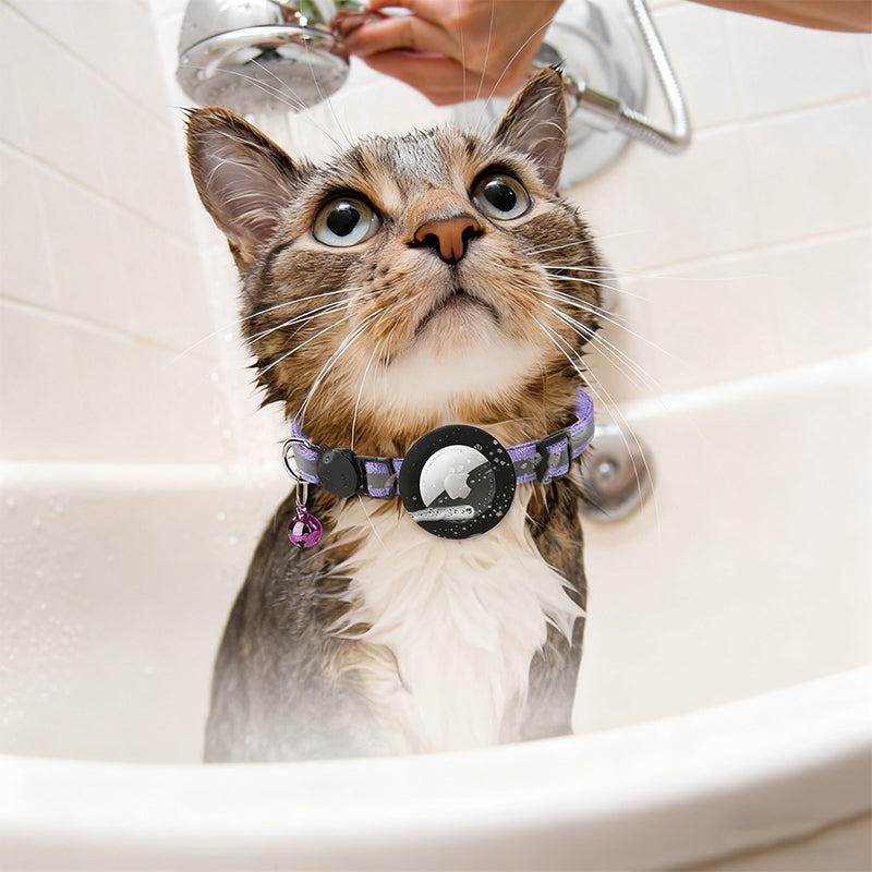 Reflective Waterproof Pet Tracking Collar for AirTag
