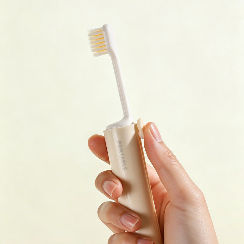 2-in-1 Portable Folding Toothbrush & Toothpaste Travel Set