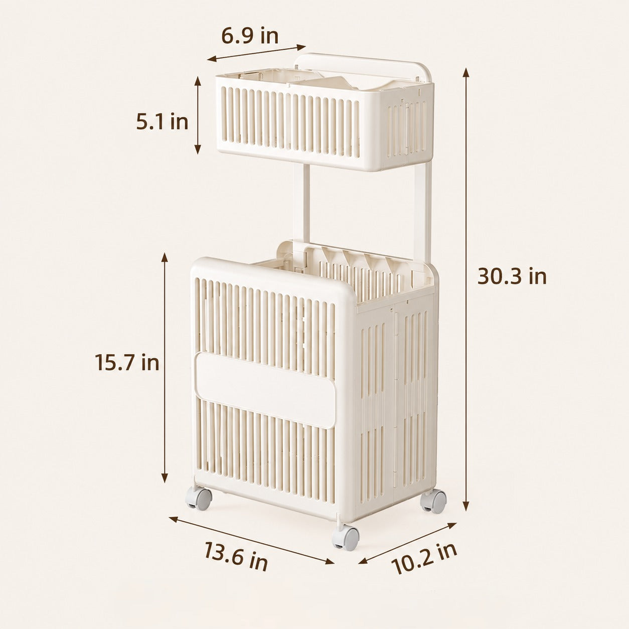 Multi-Compartment Laundry Basket