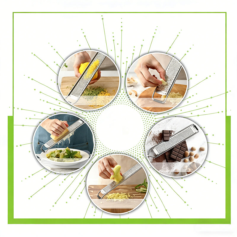 Multi-Function Stainless Steel Zester & Grater for Cheese, Chocolate & Citrus