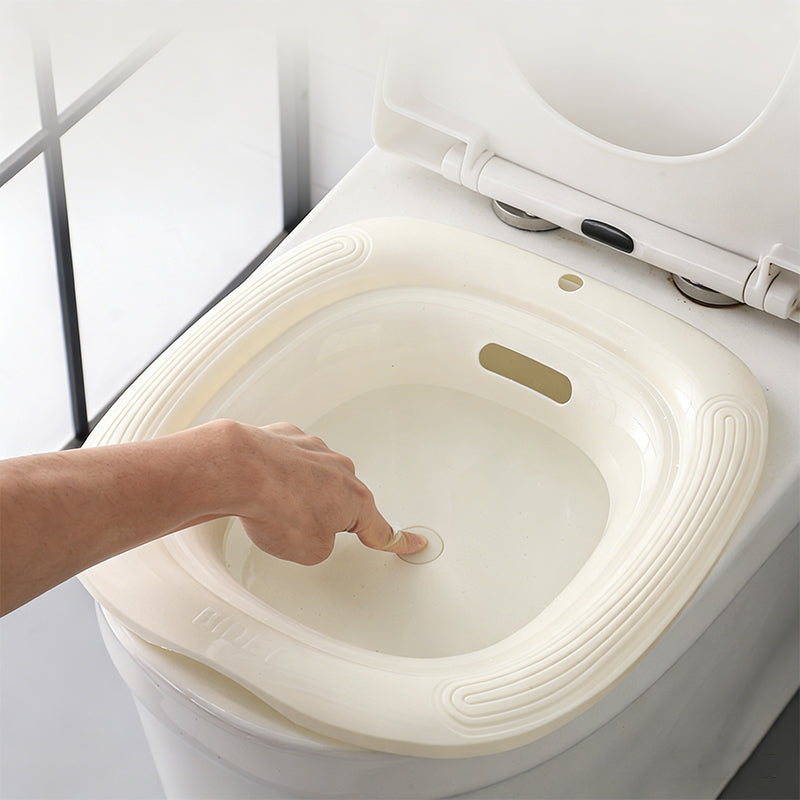 Anti-Overflow Sitz Bath with Built-in Pop-Up Drain Plug