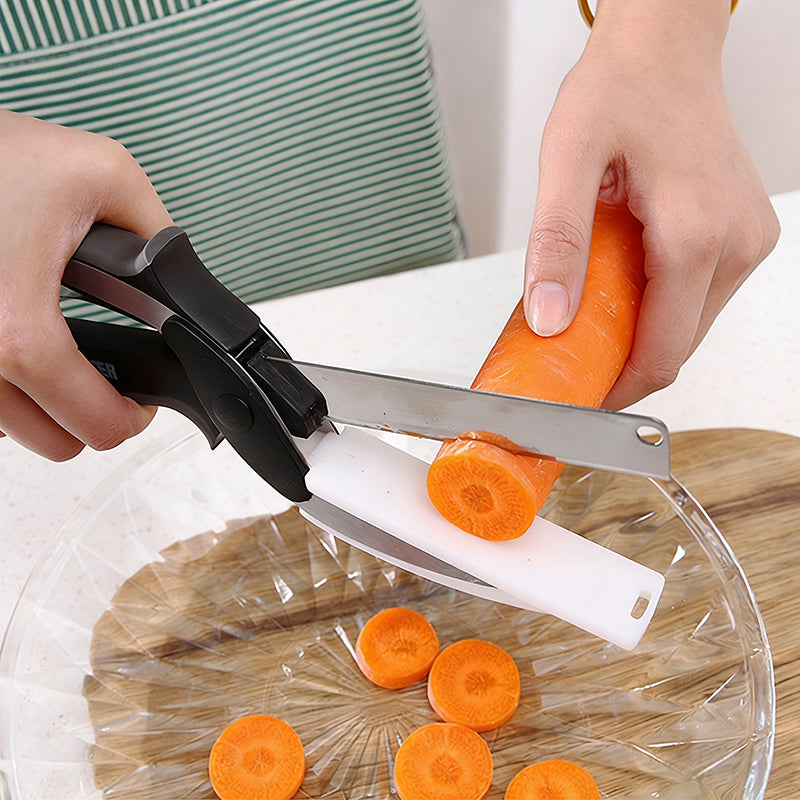 Detachable Vegetable Cutting Scissors – No Cutting Board Needed