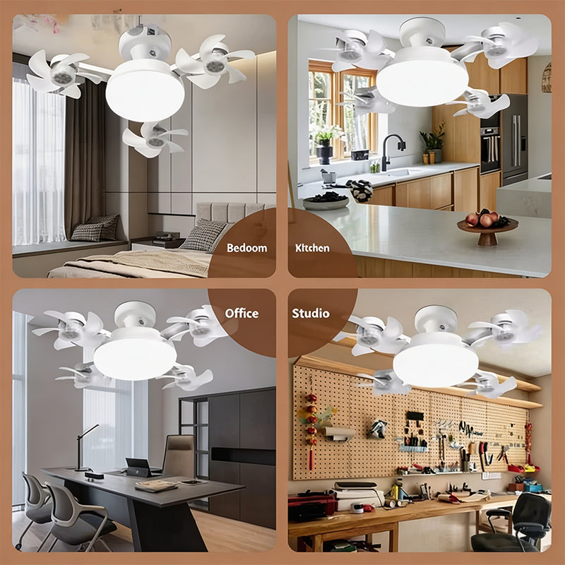 Smart 2-in-1 Ceiling Fan Light with Remote & Foldable Design