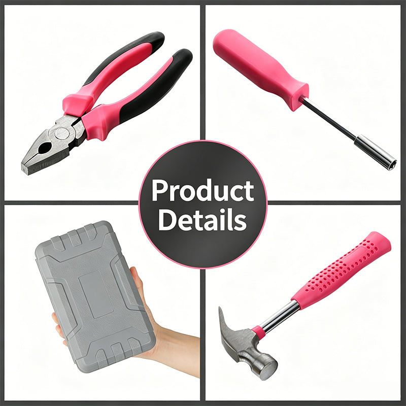 24-Piece Portable Carbon Steel Home Repair Tool Kit