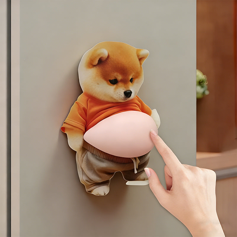 3D Big Belly Puppy Silicone Anti-Collision Wall Sticker