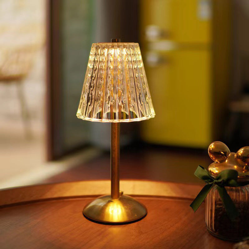 Luxury Minimalist Crystal Table Lamp with 3-Level Dimming