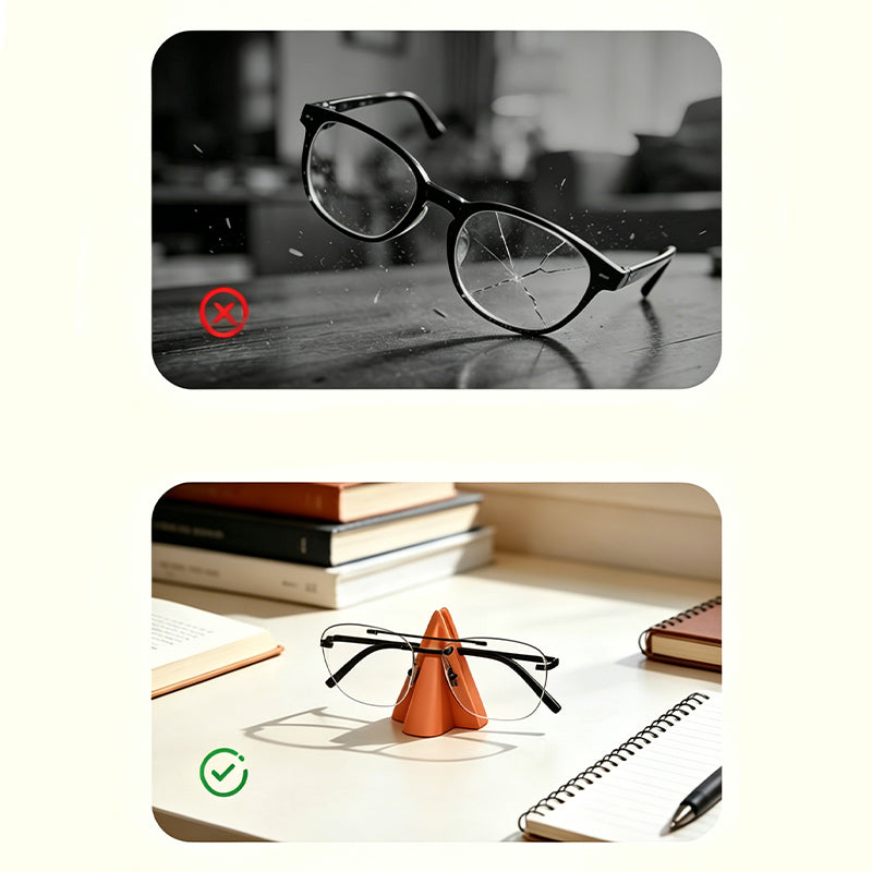 Silicone Nose-Shaped Glasses Holder – Wall Mount & Desk Stand