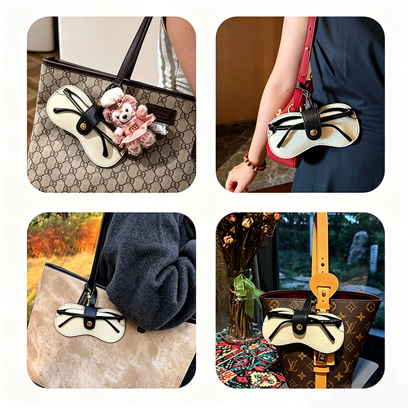 Luxury Quilted Bag Charm Sunglasses Case