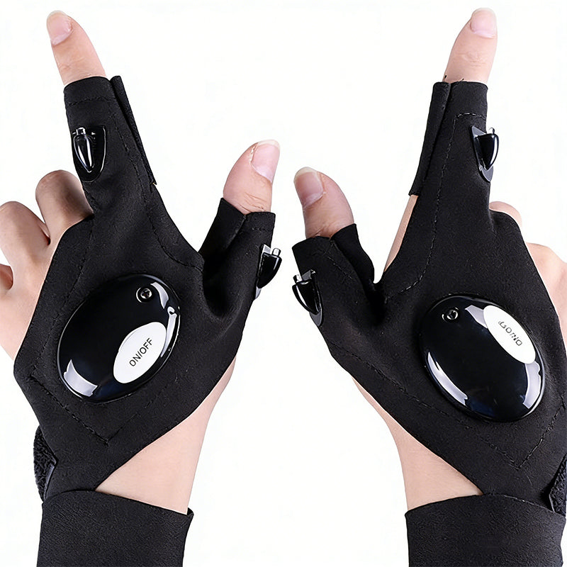 Waterproof LED Work Gloves – Long Battery, Fits All Hands