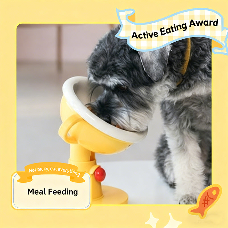 Trophy-Shaped Adjustable Pet Bowl with Neck Support