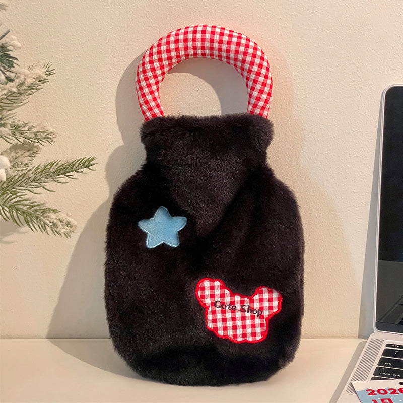 Cozy Plush Hot Water Bottle with Removable Cover