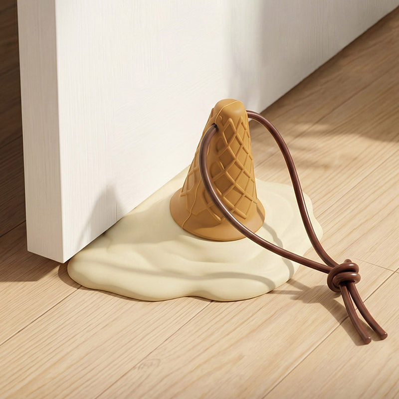 Cute Ice Cream Door Stop – Strong Suction Floor Stopper