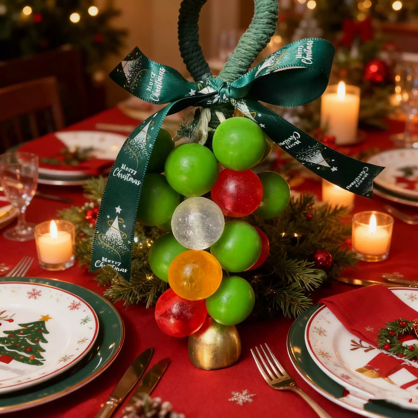 Christmas Tree Grape Essential Oil Soap | Handmade Hanging Soap