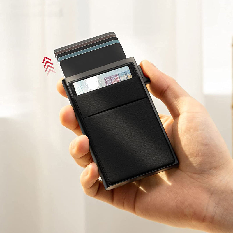 RFID Blocking Pop Up Card Holder Wallet