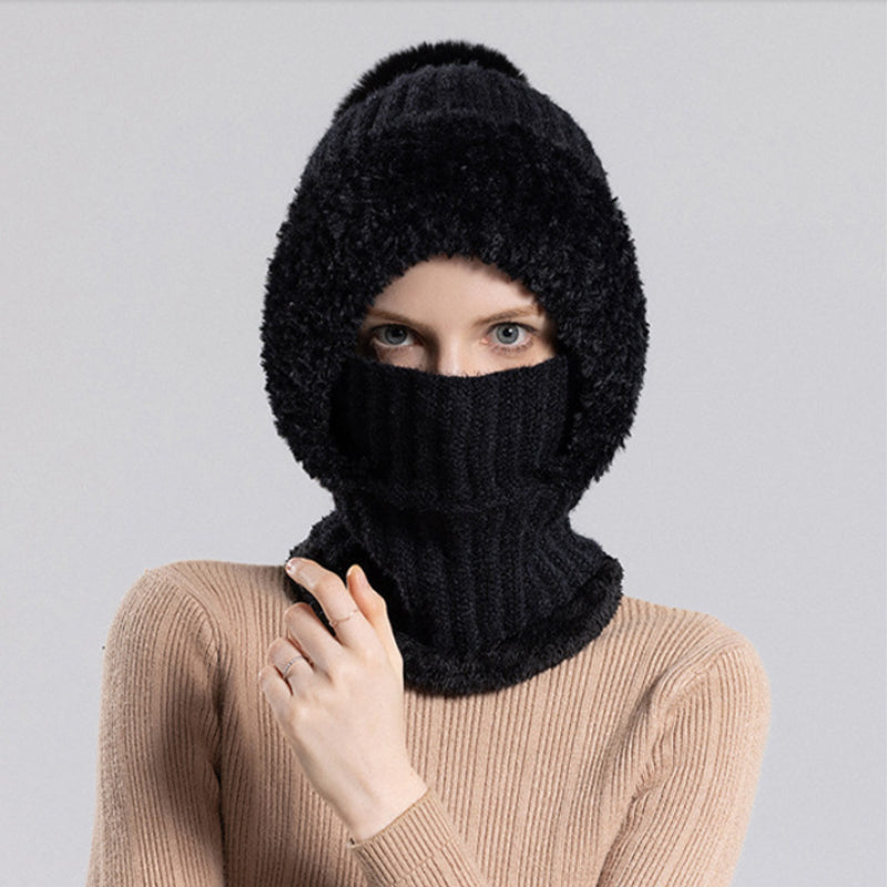 3-in-1 Fleece-Lined Mask Scarf Hat