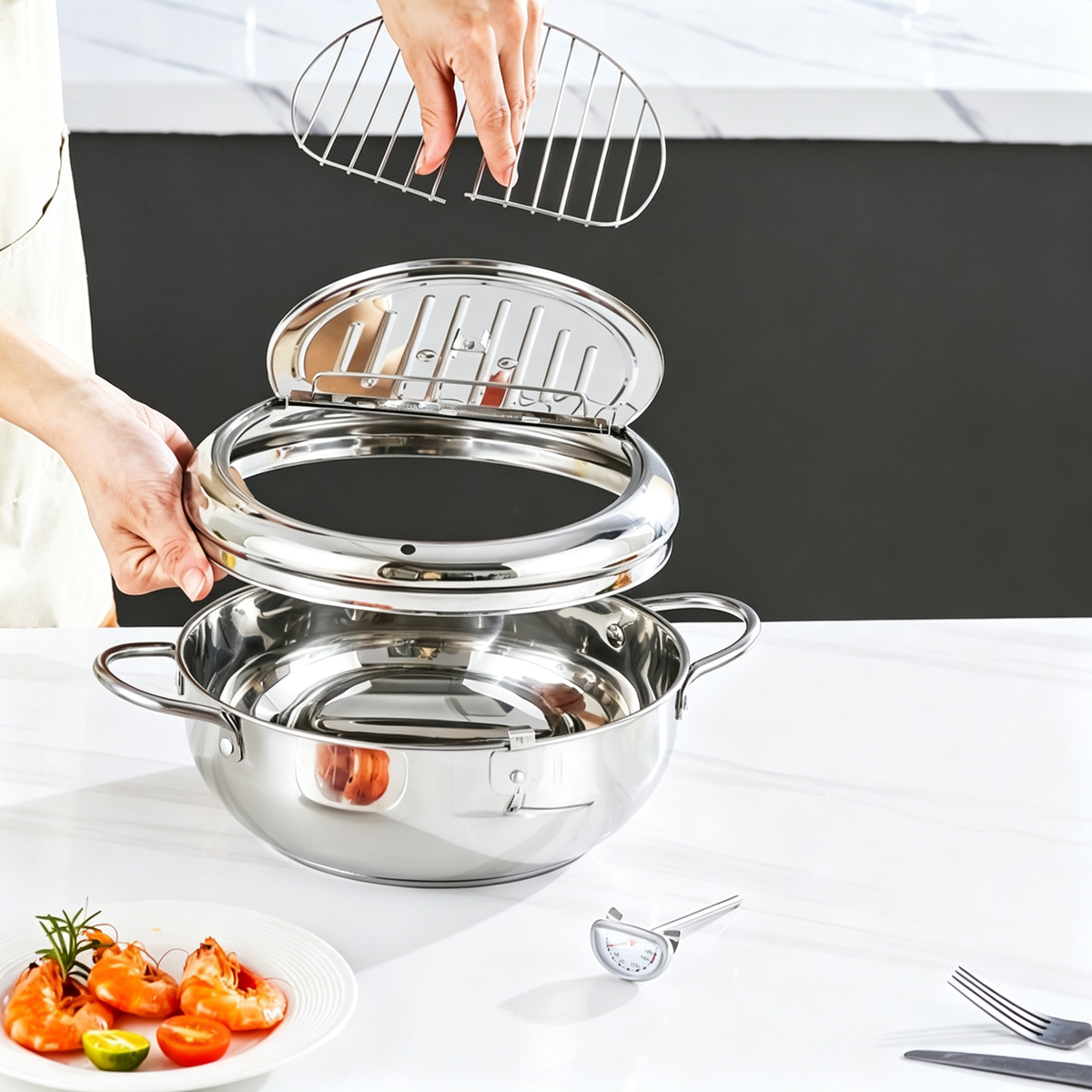 Stainless Steel Frying Pot