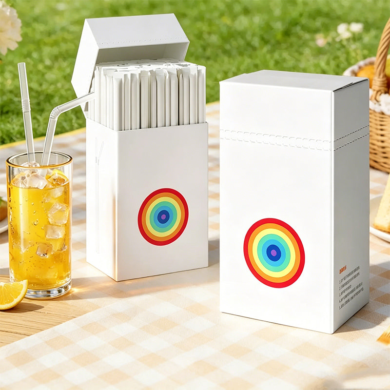 Individually Wrapped Food-Grade 360° Flexible Disposable Straws