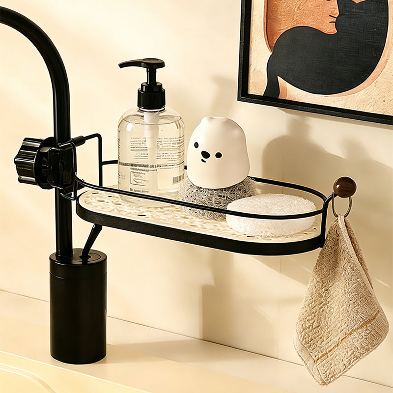 Vintage Wood Grain Shower Caddy Shelf – No-Drill Bathroom Storage Rack