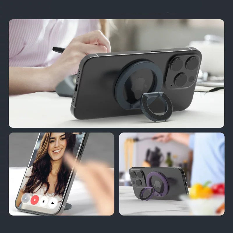 Slim Magnetic Foldable Phone Stand – Universal for All Smartphones