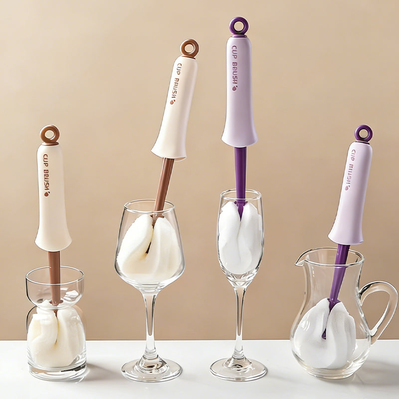 Long Handle Cup Brush – Sponge Head & Straw Brush