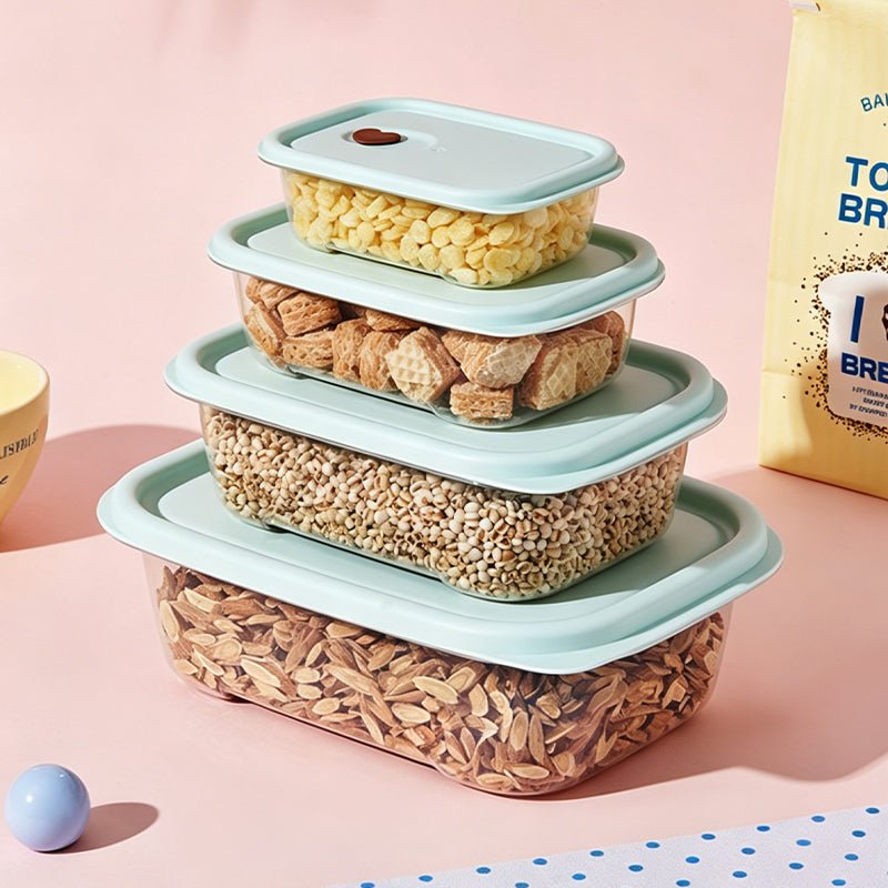 4-Piece Transparent Airtight Food Storage Container Set