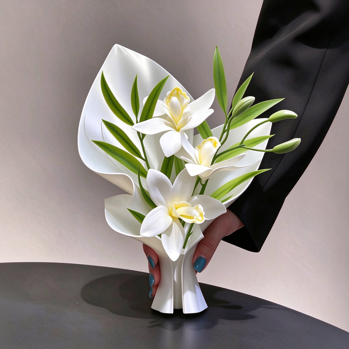 Modern Silk Glass Vase