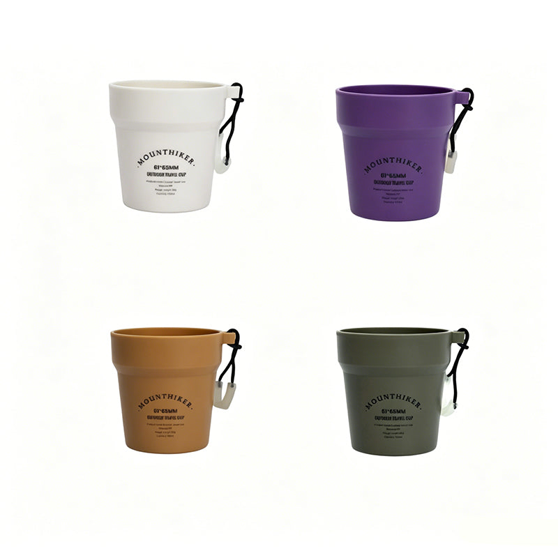 Stackable Camping Cup Set with Glow-in-the-Dark Handles