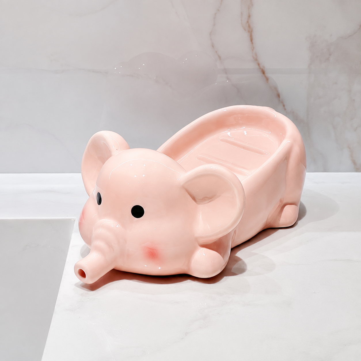 Cute Elephant Ceramic Soap Dish
