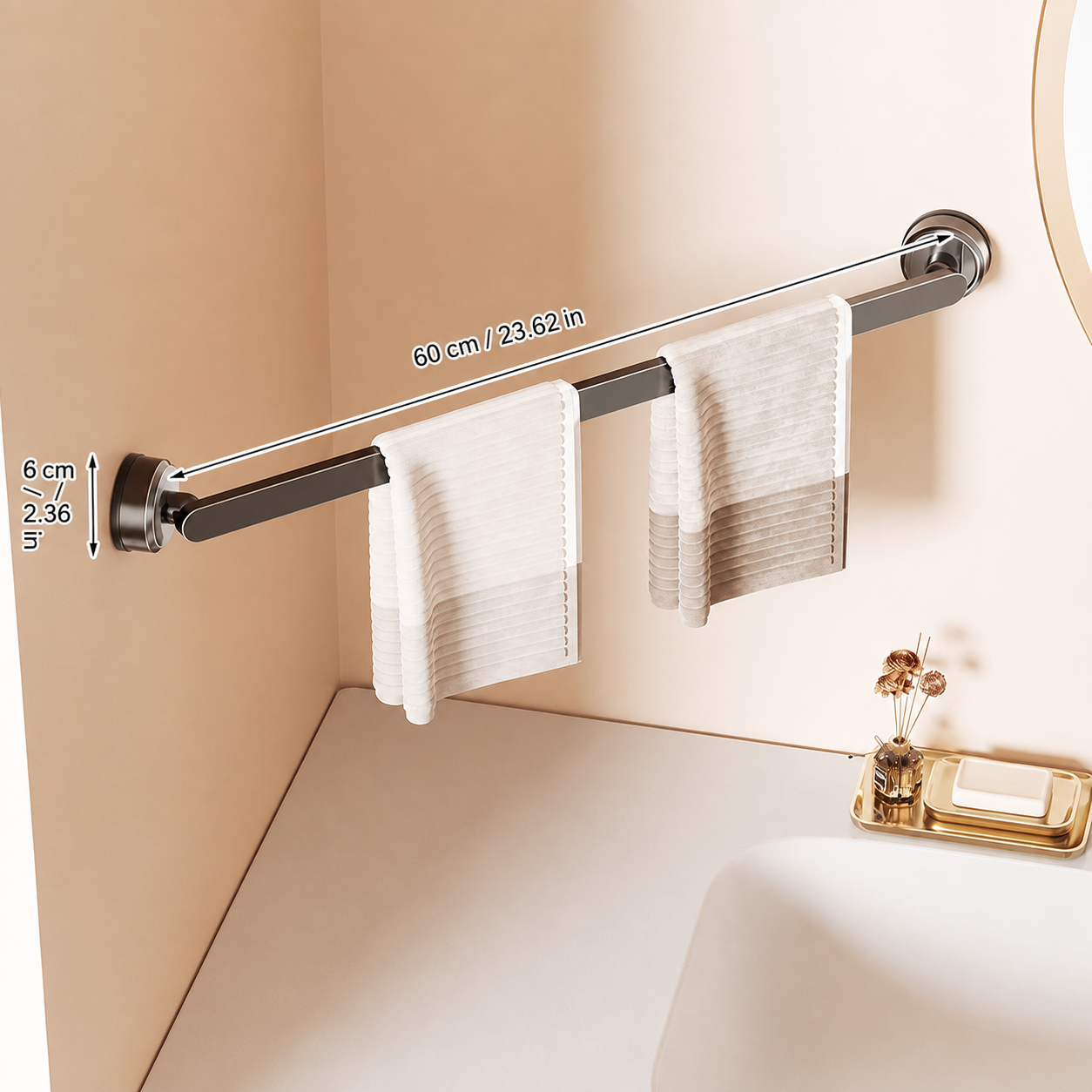 Smart Suction Towel Bar