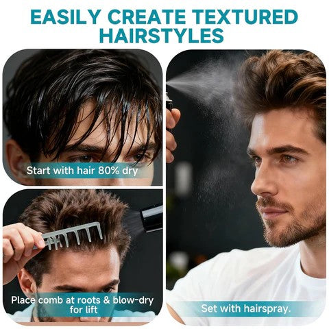Voluminous Wide-toothed Hair Comb Men's Fluffy Texture