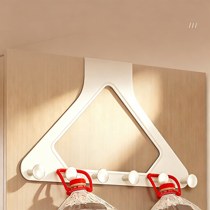 No-Drill Carbon Steel Over-the-Door Hook Rack