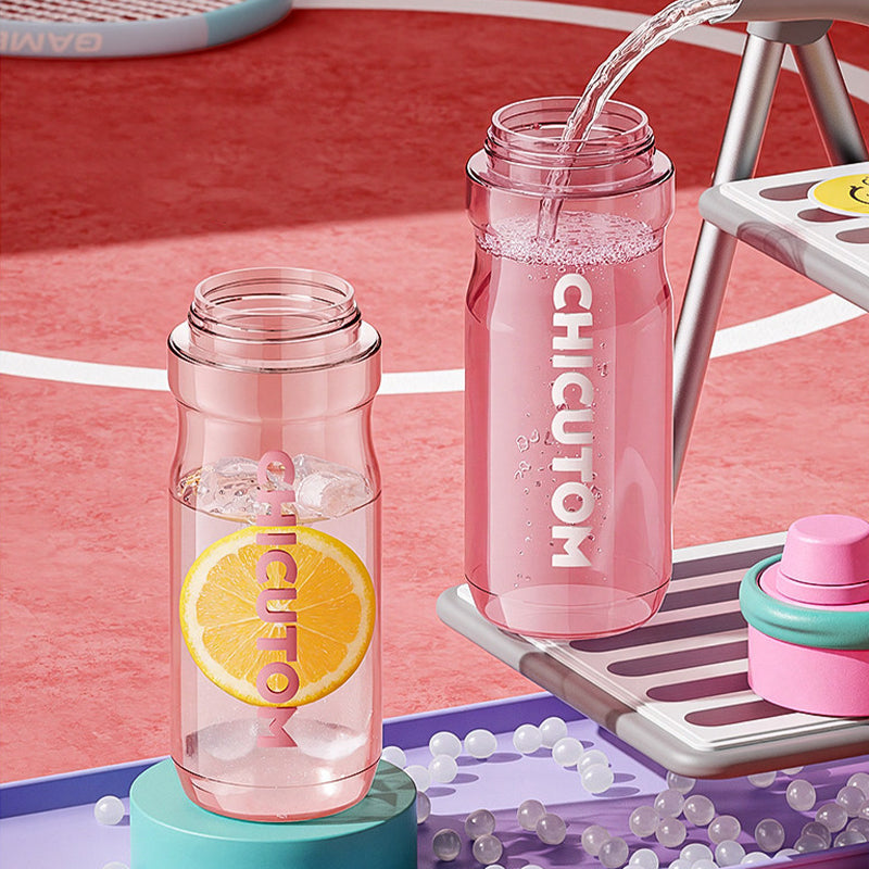 750ml Portable Mist Water Bottle with Dual Drinking Spouts