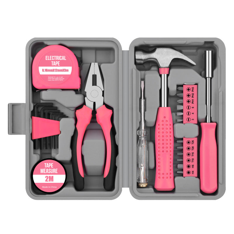 24-Piece Portable Carbon Steel Home Repair Tool Kit