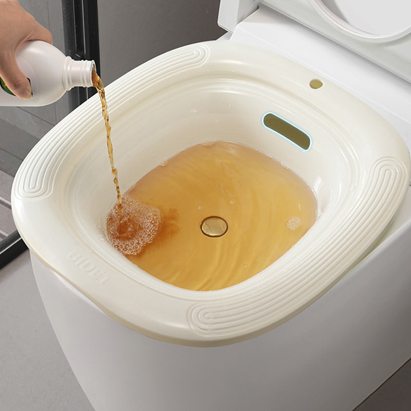 Anti-Overflow Sitz Bath with Built-in Pop-Up Drain Plug