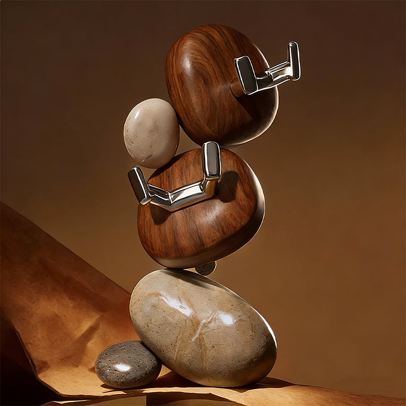 Premium Walnut Double Hook with Suction Cup – Removable & No Trace