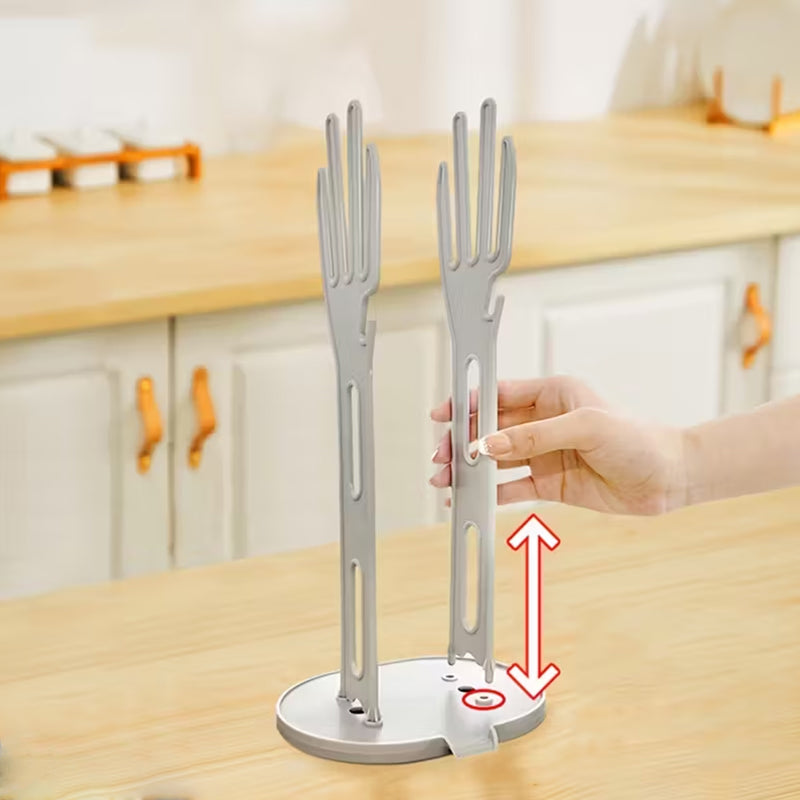Multifunctional Detachable Glove Draining Rack with Suction Cup