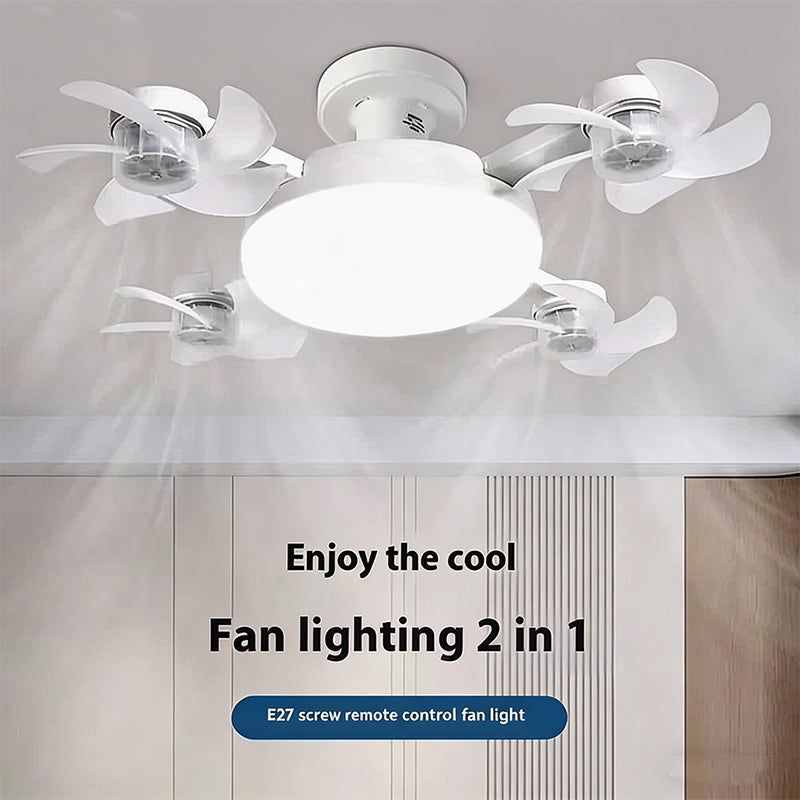 Smart 2-in-1 Ceiling Fan Light with Remote & Foldable Design