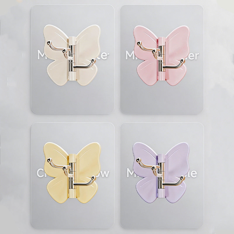 Butterfly Corner Rotating Hook | No-Drill Adhesive Wall Hook