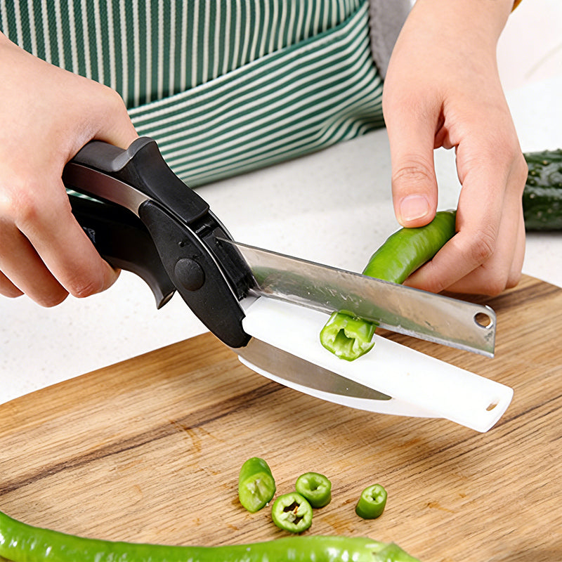 Detachable Vegetable Cutting Scissors – No Cutting Board Needed