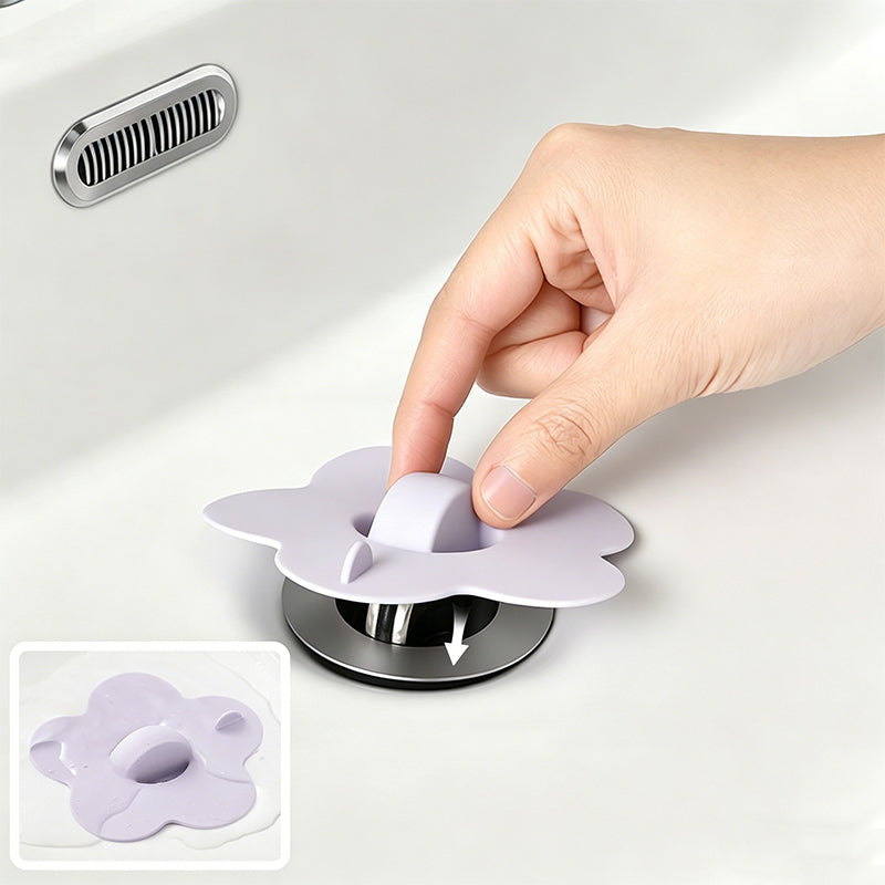 Leak-Proof Silicone Flower Sink Drain Stopper with Filter