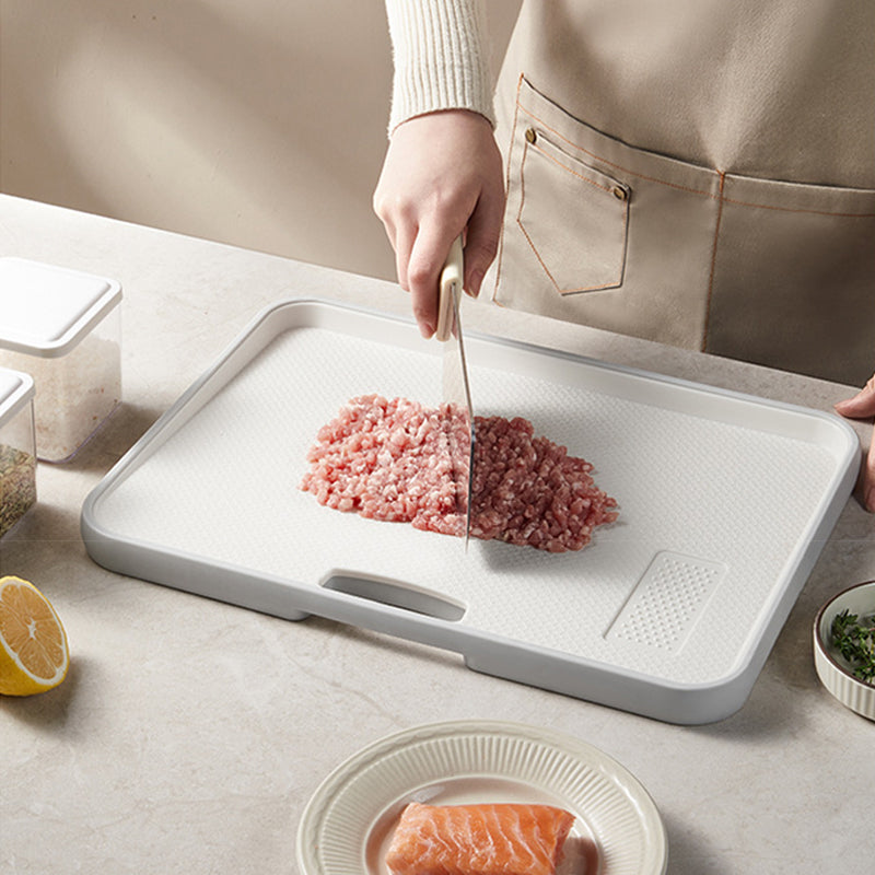 Double-Sided Non-Slip Cutting Board with Sloped Juice Groove