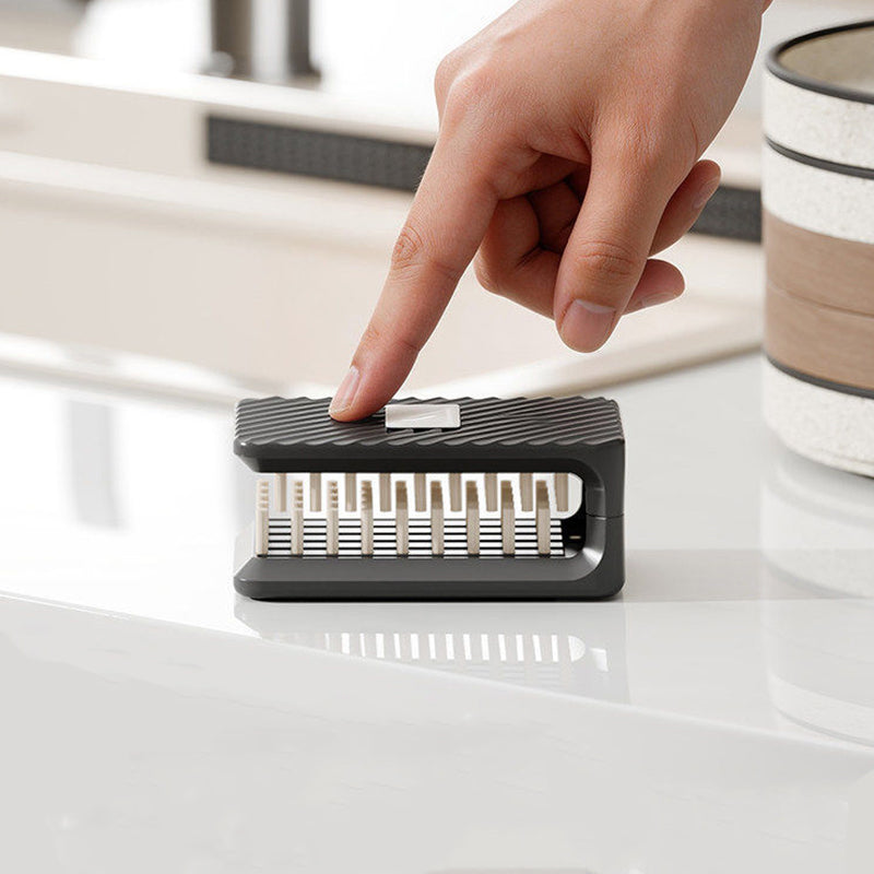 No-Drill Wall-Mounted Knife Cleaning Brush