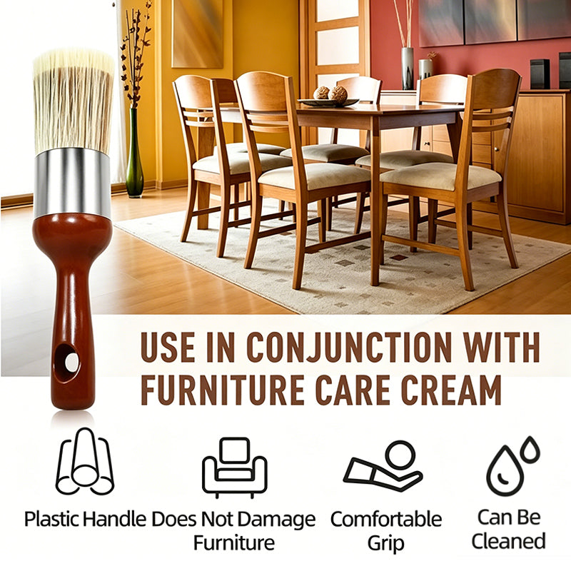 Premium Horsehair Leather Care Cleaning Brush for Genuine Leather Bags